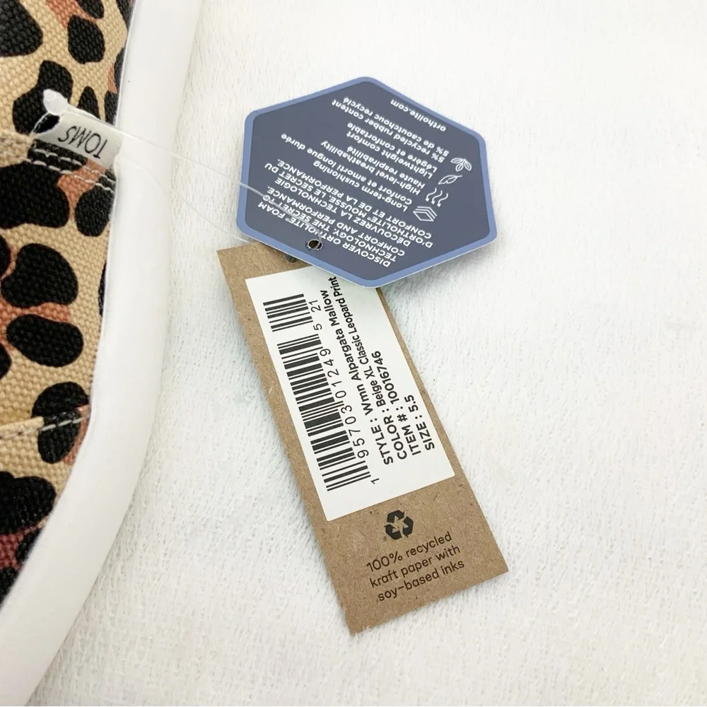 Toms Alpargata Mallow Classic Leopard Print Slip On Shoes Loafers Size 5.5 - Picture 7 of 9